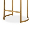 thumbnail image 4 of Benjara Fyn Counter Height Stool, Round Cream Fabric Seat, Brass Cantilever Base, 4 of 5