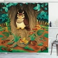 thumbnail image 1 of Ambesonne Colorful Shower Curtain, Nanny Grandma Sage Owl, 69"Wx84"L, Multicolor, 1 of 3
