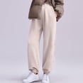 thumbnail image 6 of qelini Maternity Joggers with Pockets for Women High Waist Belly Support Pants Solid Color Full Length Trousers, 6 of 6