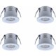thumbnail image 1 of Juego de 4 minifocos LED empotrables, 3 W, blanco cálido, 1 of 1