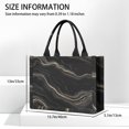 thumbnail image 3 of Large Capacity Tote Bag,Black Gold Marble Pattern Handbag Fashion Luxury Tote Bag,15.7"x13"x 5.1" Inches,Laptop Compatible, 3 of 6