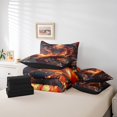 thumbnail image 4 of YST Western Dragon 7-Piece Magical Animal Bedding Set, Twin, Black and Red, 4 of 4