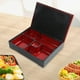 thumbnail image 2 of Caja Bento japonesa, plato para servir, bandeja para servir aperitivos roja y negra, contenedor de comida, bandeja de Sushi japonesa para el hogar, Macarena Estuche Bento Japonés, 2 of 8