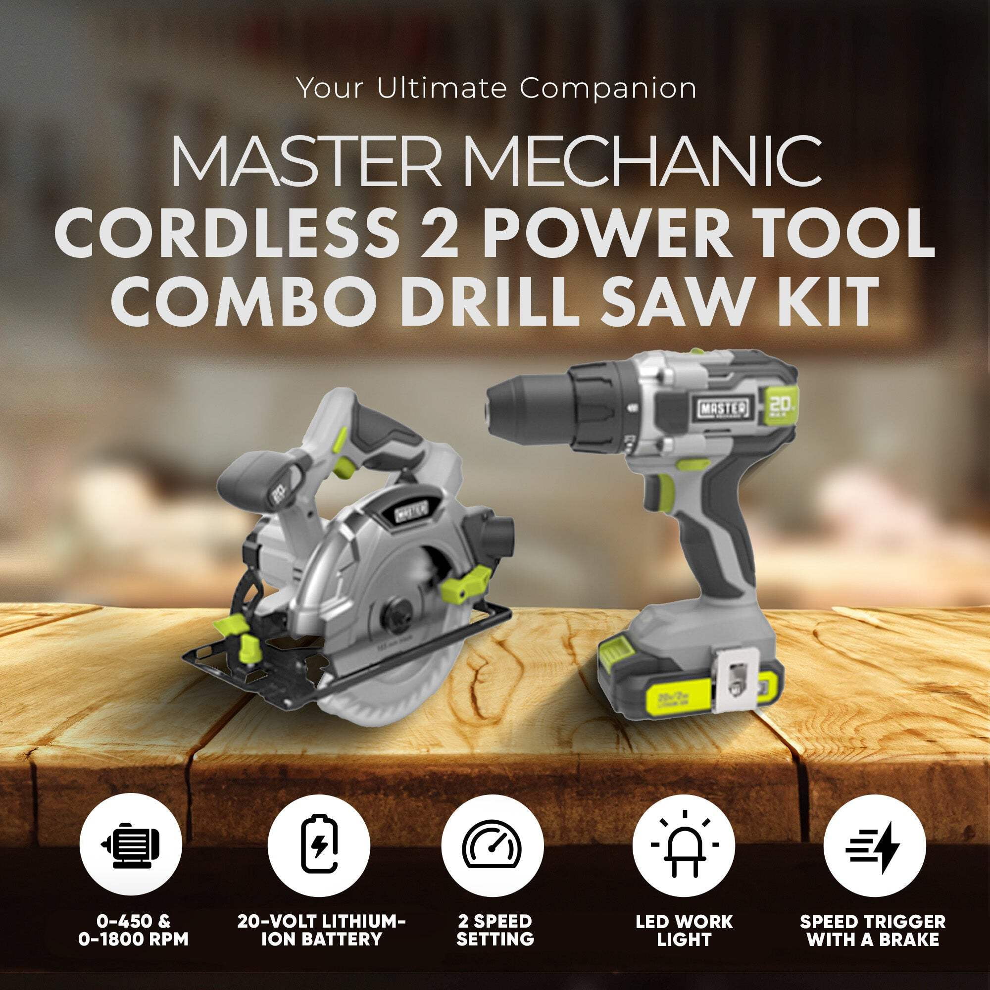 Drill master cordless combo pack with case sale