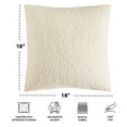 thumbnail image 5 of Mainstays Square Boucle Ivory Decorative Pillow For Adults, 18 in x 18 in, 5 of 10