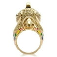 thumbnail image 4 of Luxe Jewelry Designs Women's Gold Chicken Shaped Ring with Multi Color Cubic Zirconia Stones - Size, 4 of 4