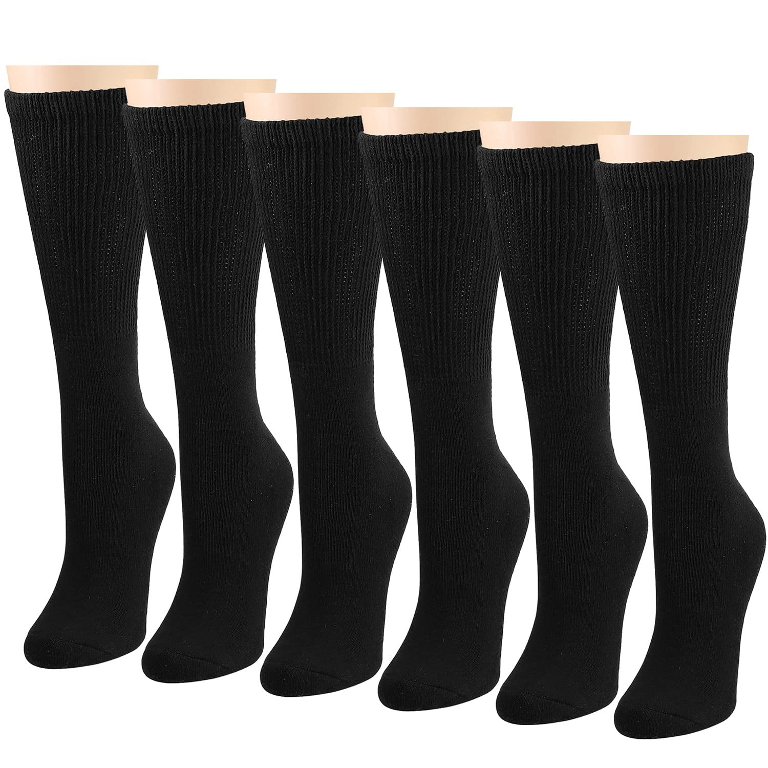 Falari Women Diabetic Crew Socks 6 Pairs Diabetes Edema and Circulatory