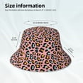 thumbnail image 3 of Yiaed Leopard Print Reflective Stripe Bucket Hat Unisex Funny Outdoor Fisherman Cap Beach Sun Hat, 3 of 5