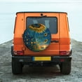 thumbnail image 6 of Fuzoiu Sunflower Castle Starry Sky Print Universal Spare Tire Cover with Buckle Strap, Waterproof Wheel Covers for Jeep, Trailer, RV, Truck and All Car-17 inch, 6 of 6