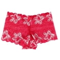 thumbnail image 1 of FhsagQ Panties Panties for Women Set Cute Women Lace Transparent Contrast Rose Pattern Triangle Underpants Panties for Women Crotchless Bikini Panties for Women Crotchless and Boobless Red M, 1 of 4