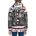 thumbnail image 6 of Xecao Home Of The Free Because Of The Brave Pattern Zip Up Hoodies for Boys Girls, Sweatshirt with Pockets-, 6 of 6