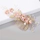 thumbnail image 4 of Juego de peines de moda hechos a mano de boda de 4 piezas, tocado de novia de flores, accesorios para el cabello, peine de novia con diamantes de imitación, horquilla nupcial, horquilla de boda, 4 of 8