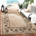 thumbnail image 2 of SAFAVIEH Courtyard Charles Floral Indoor/Outdoor Area Rug, Coffee/Black, 8' x 11', 2 of 8