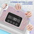 thumbnail image 6 of Maraawa UV LED Nail Lamp, 120W Rechargeable Cordless Nail Lamp, 4 Timer Modes with Crystal Diamonds，White, 6 of 8