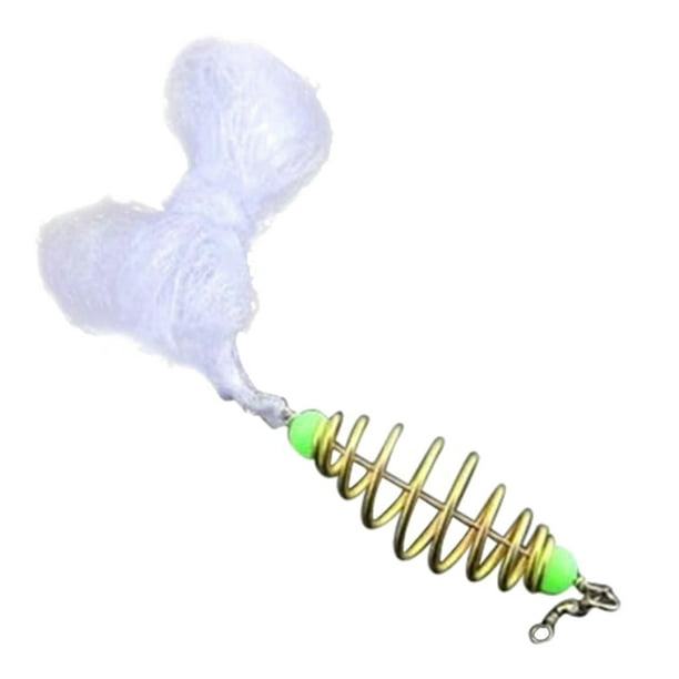 Naiovety Red de pesca de cardumen de resorte de cobre con rodamiento de bolas de cuentas luminosas nocturnas conector de pesca de anillo sólido aparejos Pescar tamaño 12 y 7 talla 12 Naiovety OD1107-07