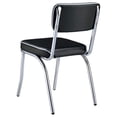 thumbnail image 3 of Pemberly Row 5-Piece Contemporary Metal Round Dining Set in Chrome and Black, 3 of 9