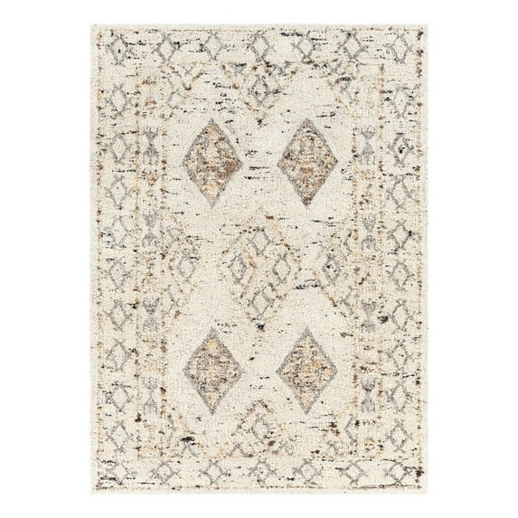 Surya Bremen 106x144" Rectangle Contemporary Wool Rug in Cream and Gray