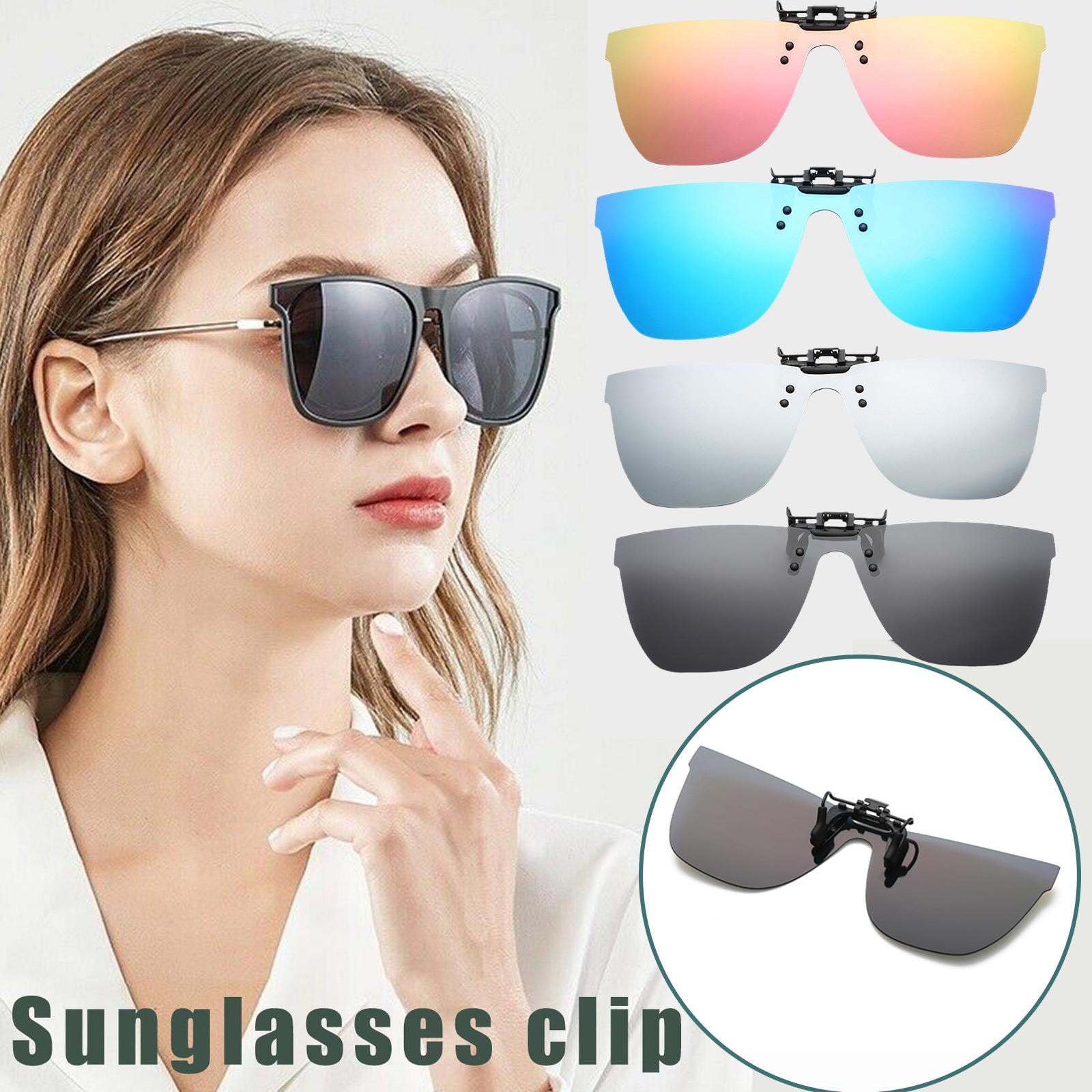 Polarized Clip On Sunglasses Over Prescription and Reading Glasses