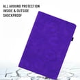thumbnail image 5 of Dteck Retro Flower Pattern Leather Case for Samsung Tab S6 10.5" SM-T860 T865,Folio Flip Kickstand Card Holder Strap Shockproof Cover 10.5 inches,Purple, 5 of 6