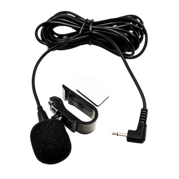 3m Professional Car Audio Microphone 2.5mm/3.5mm Clip Jack Plug Microphone Stereo Mini Wired External Microphone Compatible with Car DVD