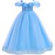 thumbnail image 4 of Odeerbi Niñas Verano Tul Princesa Vestido Flor Niña Vestido Fuera Del Hombro Fiesta Noche Vestidos Formal Vestido Sin Mangas Malla Lazo Encaje Vestido, 4 of 4