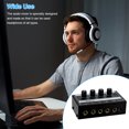 thumbnail image 4 of Inteprter Mezclador de audio Control de volumen del amplificador de auriculares de bajo ruido de 4 canales Cables de audio/vídeo enchufe australiano, 4 of 6