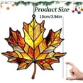 thumbnail image 3 of Fall & Christmas Ornaments, Stained Glass Acrylic Maple Leaf Hanging Suncatcher, Harvest Seasonal Window, Porch & Wall Decor, 3 of 5