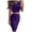 Purple, variant on jovati Womens Short Sleeve Tops Womens Summer Solid Color Round Neck Top Short Sleeve Add Wrap Buttocks Skirt Women Short Sleeve Tops High Neck Tops for Women Womens Tops Short Sleeve