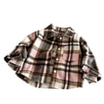 thumbnail image 5 of BLVB Kids Toddler Little Boys Girls Baby Long Sleeve Button down Plaid Shirt Lapel Shacket Jackets Fall Outfits(Multicolor AA2,9-10Years), 5 of 6