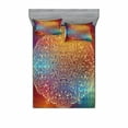 thumbnail image 2 of Abstract Bedding Set with Sheet & Covers, Highly Detailed Floral Oriental Pattern on Geometric Colorful Background Artwork, Printed Bedroom Decor 2 Shams, 4 Sizes, Multicolor, by Ambesonne, 2 of 3