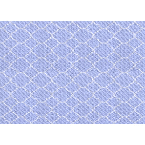 Ahgly Company Machine Washable Indoor Rectangle Transitional Sky Blue Area Rugs, 6' x 9'
