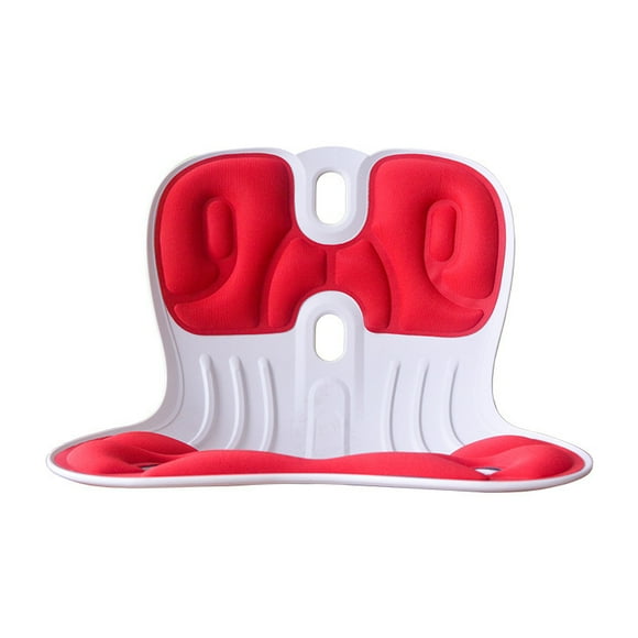 Ergonomic Back Support Chair for Back Posture Corrector and Lumbar Support for Back Pain Relief Portable and Ideal for Office Chairs and Work From Home (Red)