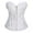 White, variant on Corset Women's Jacquard Strapless Sweetheart Zip Front Steel Bone Waist Cincher Bustier Shapewear for Wedding Halloween Party