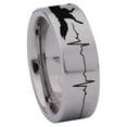 thumbnail image 3 of Running Wolf Lifeline Tungsten Carbide Ring, 3 of 6