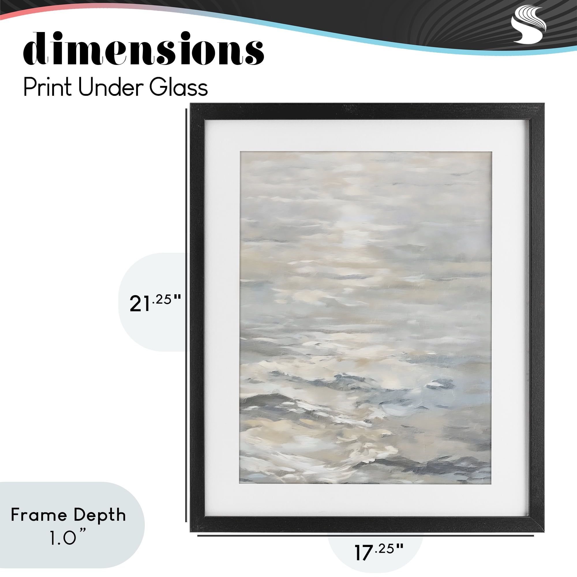 Stupell Industries Shallow Reflections Morning Light Black Framed Print Under Glass, design by Riley B