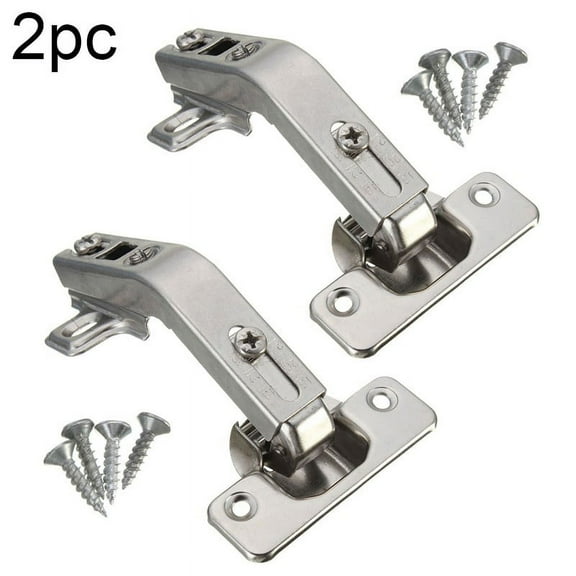 2 Pcs Corner Kitchen Cabinet Door Hinges Combination 135degree Plate Screws Set