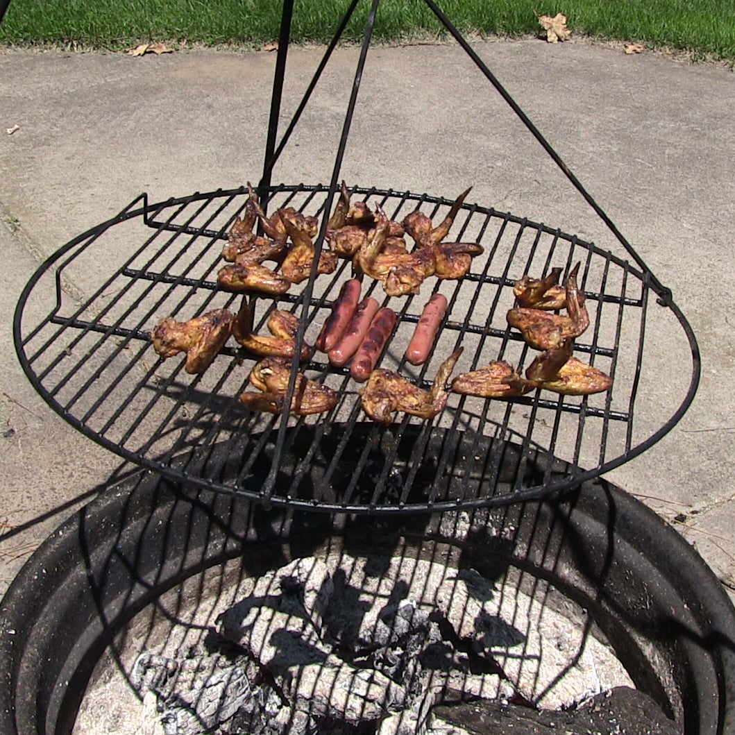 Sunnydaze Black Fire Pit Cooking Grate, How To Make A Fire Pit Cooking Grate