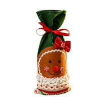 AuroraX Birthday Decorations Christmas Gingerbread Man Red Wine Bags,Living Room Themed Party Decor Home Party Supplies