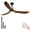 Brown, variant on 60 inch Outdoor Ceiling Fan with Light and Remote, Farmhouse Rustic 3 Blades Wood Fan for Patios