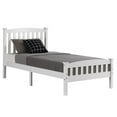 thumbnail image 3 of Ktaxon Twin Bed Frame,Solid Pine Wood Twin Platform Bed Frame, Bedroom Twin Bed with Headboard for Adults, White, 78.94"L*42.44"W*39.17"H, 3 of 12
