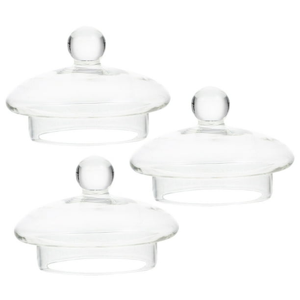 3 tapas de tetera de vidrio, tapas de tetera con forma de flor, tapas de tetera de vidrio, accesorios para tetera