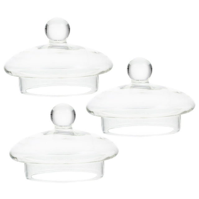 3 tapas de tetera de vidrio, tapas de tetera con forma de flor, tapas de tetera de vidrio, accesorios para tetera