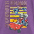 thumbnail image 2 of Girl's Lilo & Stitch Adventure Explorer  Graphic Tee Purple Berry Small, 2 of 4