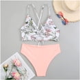 thumbnail image 5 of Hicidod Bikini Sets for Women High Waisted Tummy Control Halter Swimsuit Full Coverage Fashion Printed 2 Piece Bathing Suit, 5 of 6