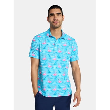 Birdie Bound Men's Novelty Print Golf Polo Shirt, Sizes S-3XL