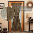 thumbnail image 2 of VHC Brands Black Check Door Panel 72x40 Country Curtains, Black and Tan, 2 of 5