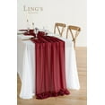 thumbnail image 1 of sasyxdc Ling's Moment 10Ft Burnt Orange Sheer Chiffon Table Runner Terracotta Tablecloth Rust Linens with Silver Sparkle for Wedding Rustic Boho Party Bridal Shower Decorations Birthd, 1 of 6