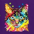 thumbnail image 5 of Wild Bobby Dean Russo Colorful Blue Eyes Cat Cat Lover Women Graphic Long Sleeve Tee, Purple, Large, 5 of 5