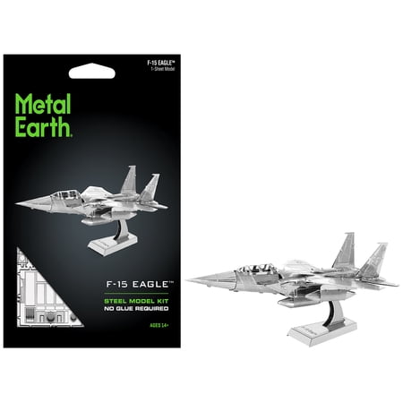 Model Kit McDonnell Douglas F-15 Eagle Fighter Aircraft (Moderate Difficulty) Steel Model by Metal Earth