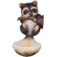 thumbnail image 1 of Bird Food Feeding Container Bird Feeding Tool Raccoon Design Bird Feeder Birds Food Feeder for Outdoor Garden, 1 of 8